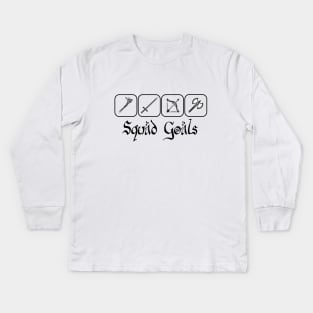 Squad Goals Legolas Gimli Aragorn Gandalf Kids Long Sleeve T-Shirt